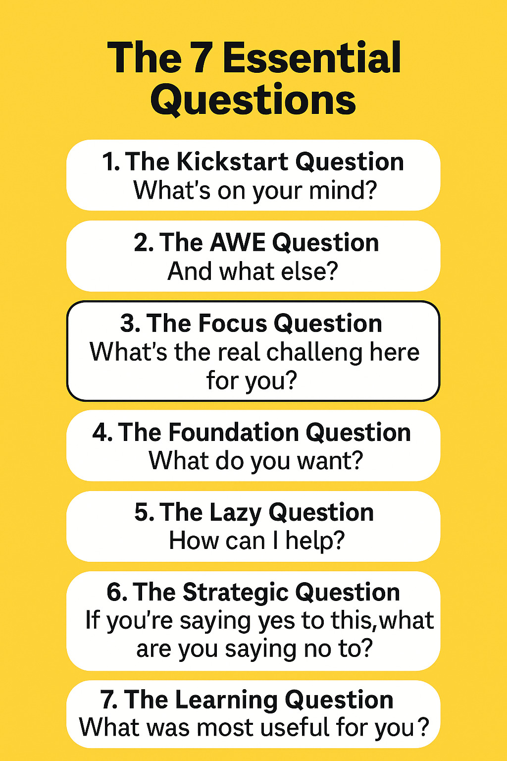 7 Essential Questions Coaching