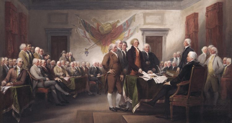 John Trumbull, American, 1756-1843The Declaration of Independence, July 4, 1776(painted 1786-1820)