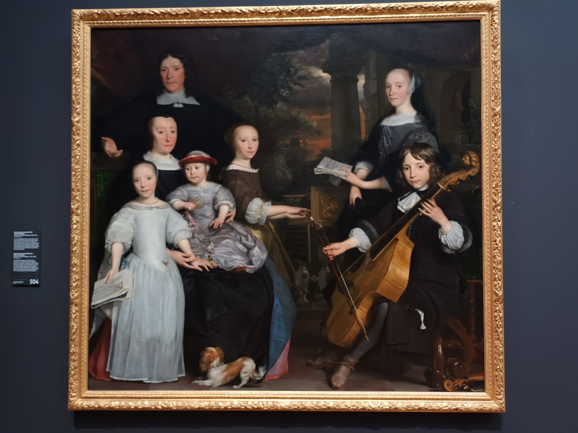 A family portrait brings domestic life, music, and social customs into view