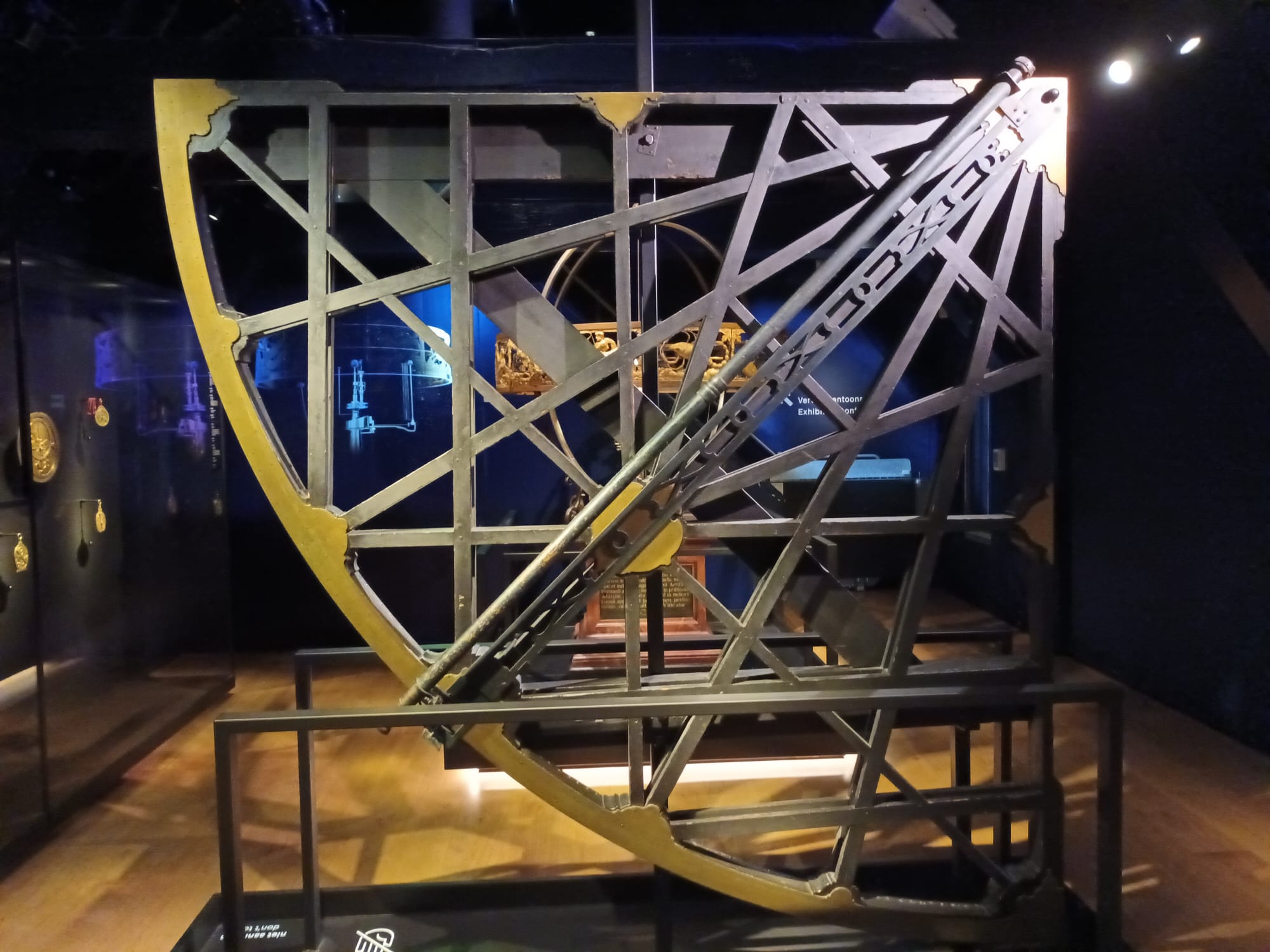 A large scientific apparatus displays the intricate engineering of an earlier era